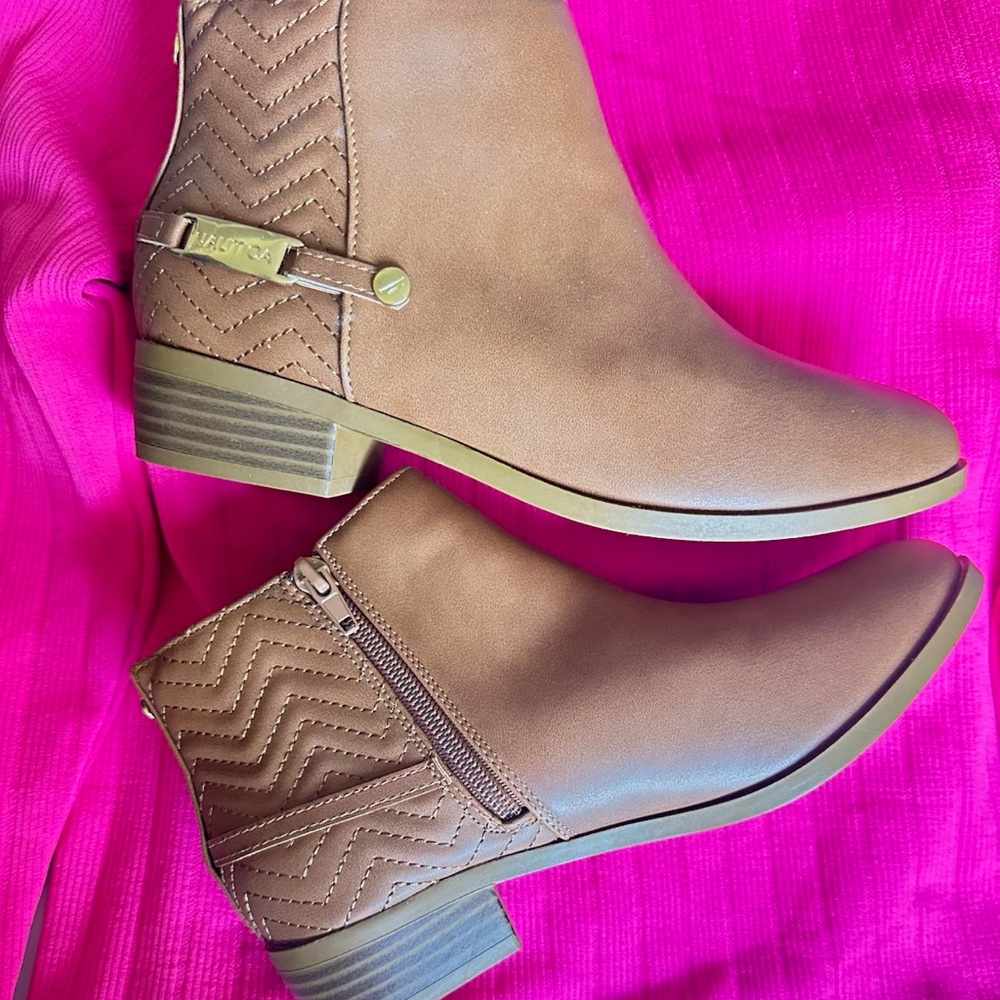 Nautica Brown Quilted Kids Boots